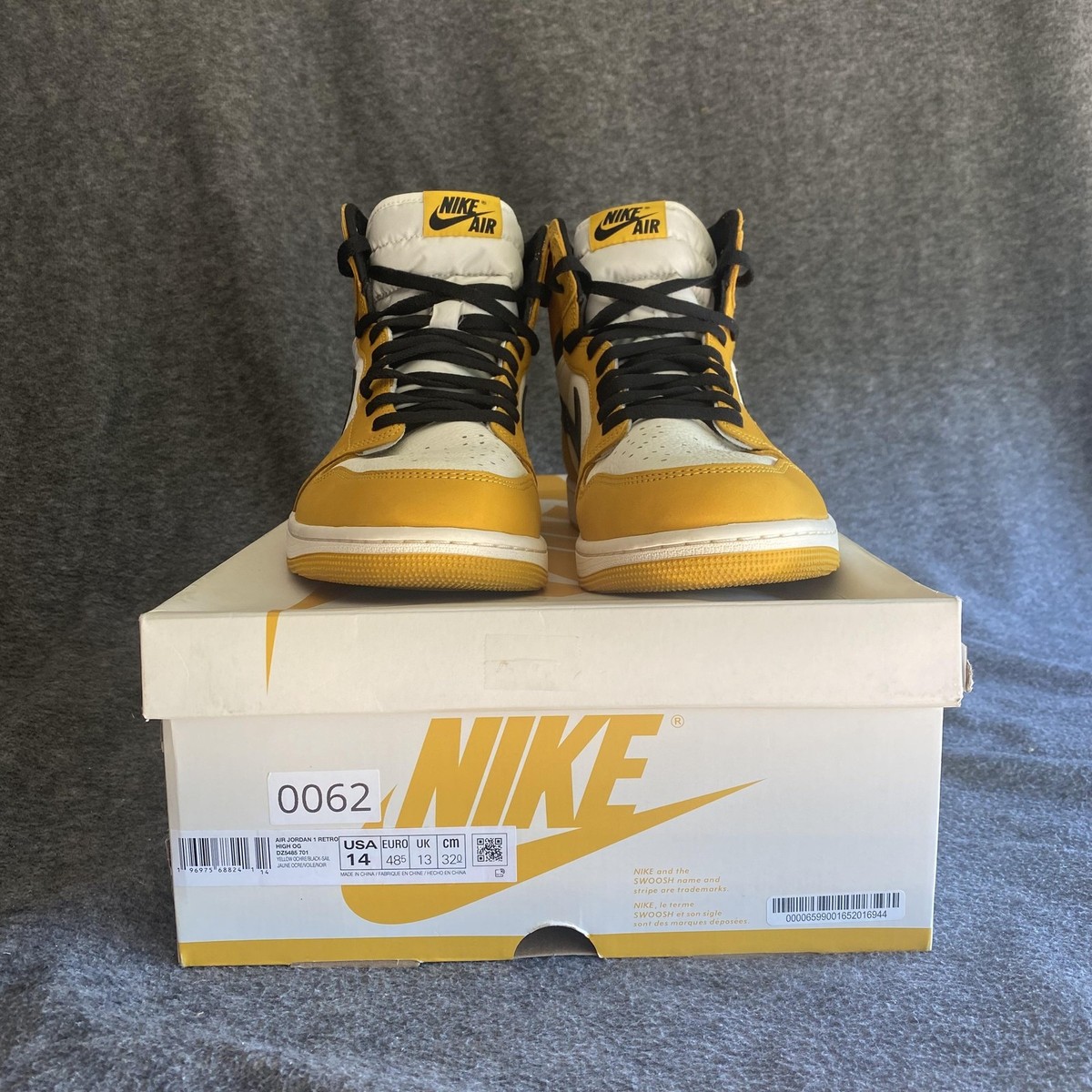 Size 14 - Air Jordan 1 Retro OG High Yellow Ochre for sale online