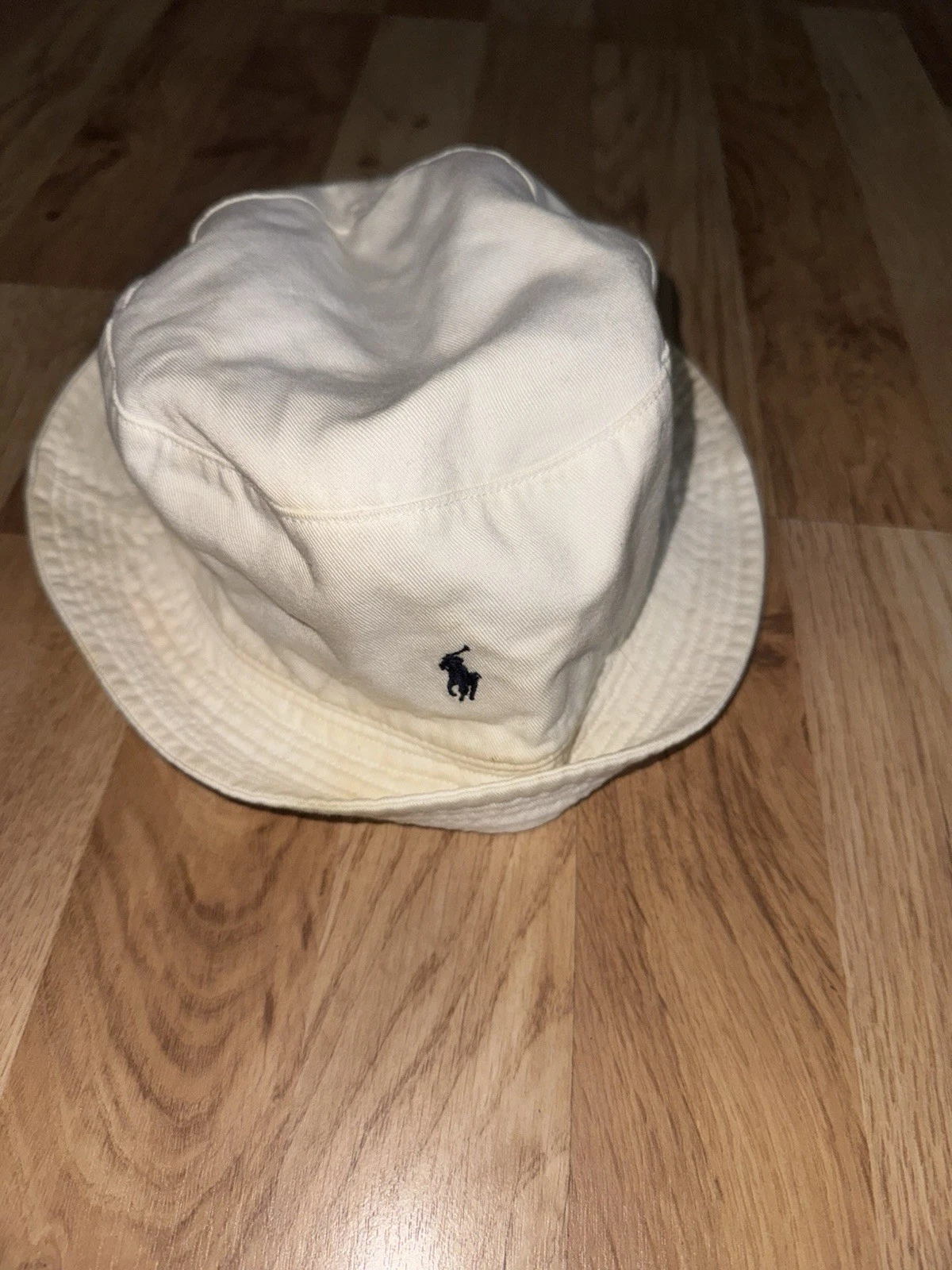 Vintage Polo Ralph Lauren Bucket Hat Mens S/M White Good Condition Beach Wear