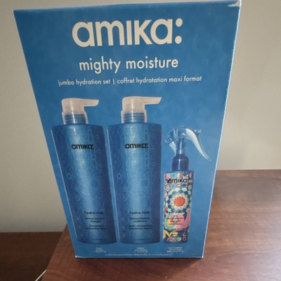 #ad #ad Amika Mighty Moisture Hydro Rush Jumbo Hydration Set Squalane Hyaluronic Acid $35.00