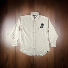 NWT Vintage 80s Polo Ralph Lauren Large Pink Button Front Pony Dress Shirt