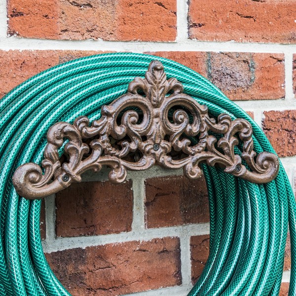 Gartenschlauhalter Gusseisen Schlauchhalter Schlauchhalterung Wandschlauchhalter-image