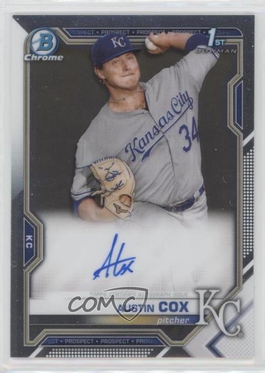 2021 Bowman Chrome Prospects Auto Austin Cox #CPA-AC Auto sh7