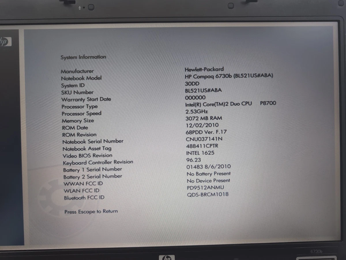 HP Compaq 6730B Notebooks/Laptops for Sale | Shop New & Used