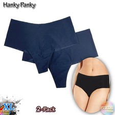 NWT 2-Pack Hanky Panky Women's XL Breathe Hi-Rise Thong Underwear 6J1921B 50