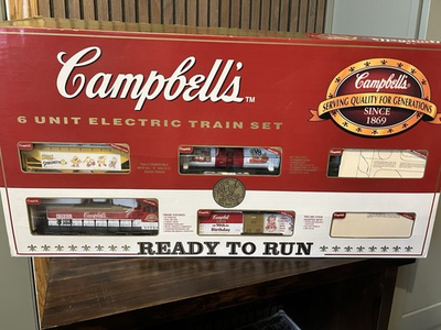 #ad O scale Campbell#x27;s Soup Train Set NIB $150.00