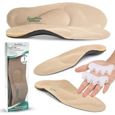 High Arch Plantar Fasciitis Insoles Shoe Orthotics Heel Pain Support EU 43 US...