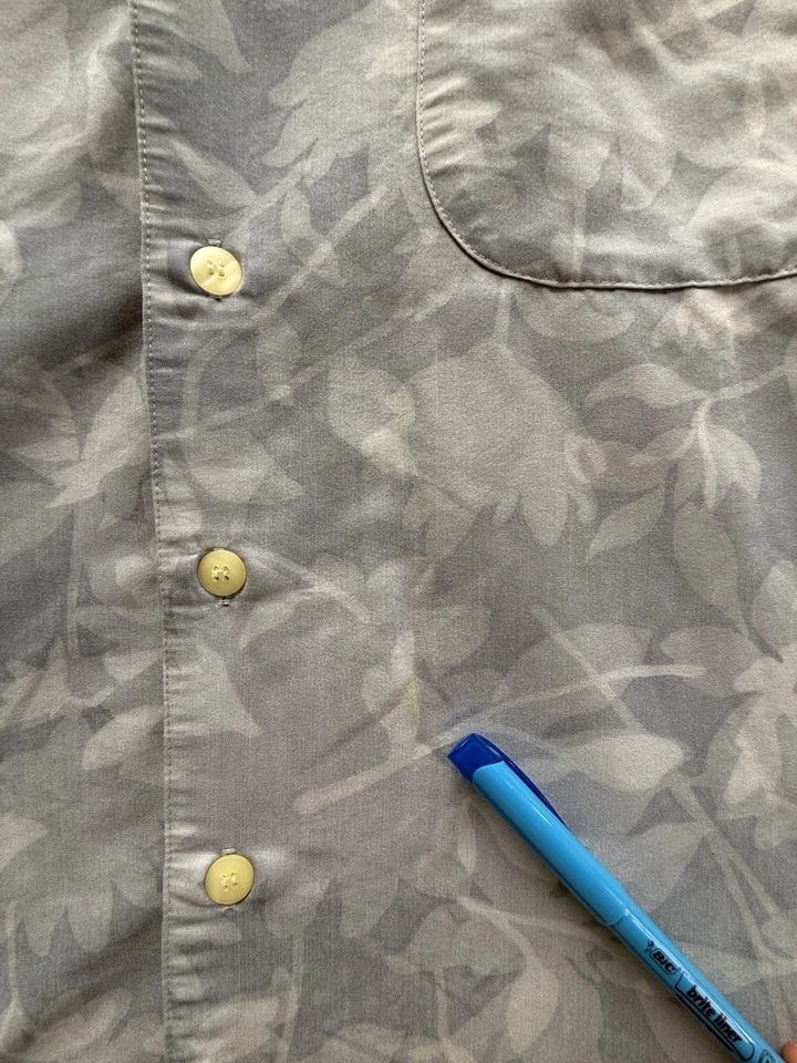 Hawaiian Airlines Jockey Mens Hawaiian Shirt Sz XL Blue Aloha Print - Image 3 of 4