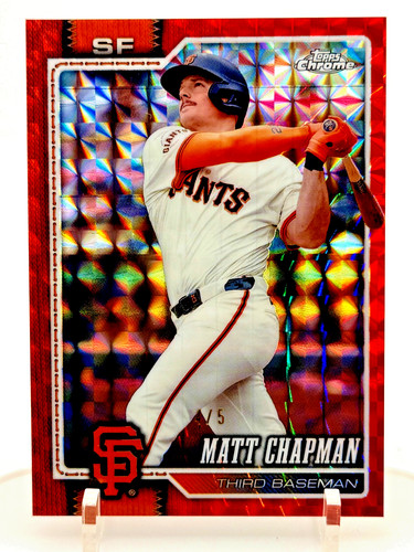 2026 Topps Chrome Matt Chapman Red Geometric Refractor /5 Giants #193