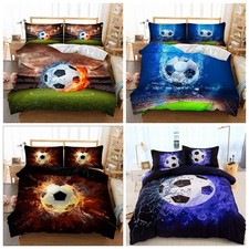 Football Duvet Quilt Cover Set Bedding Set Single Double King Sizes Pillowcases