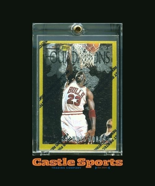 1996-97 Topps Finest #291 Michael Jordan Foundations Insert with Coating Bulls