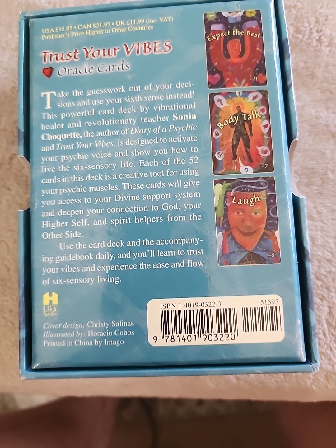 Trust Your Vibes Oracle Cards by Sonia Choquette 52 Cards (2004) Psychic Tarot