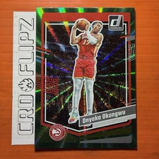 2023 Panini Donruss #67 Onyeka Okongwu Green Laser Atlanta Hawks Basketball
