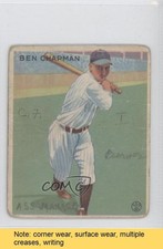 1933 Goudey Big League Chewing Gum R319 Ben Chapman #191 Rookie RC READ d0u