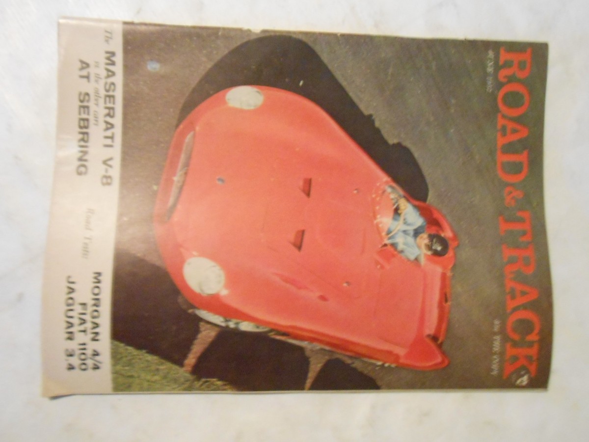 JUNE 1957 ROAD & TRACK MAGAZINE,MASERATI V-8,JAGUAR 3.4