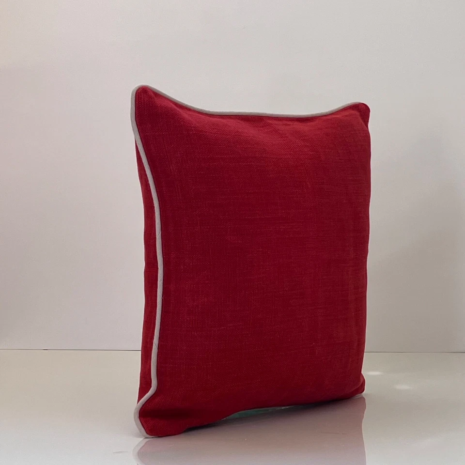 Funda Almohada Cerámica Granero Bélgica Lino 18 x 18" NUEVA SIN ETIQUETAS. Foto 3 de 4