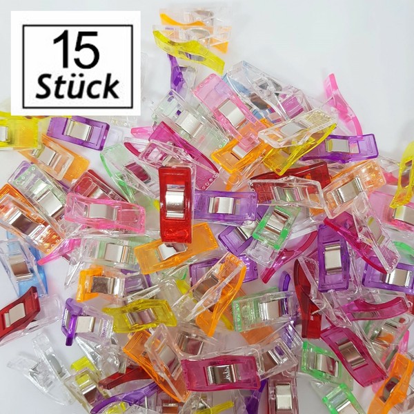 15 StüCk Wonder Clips NäHklammern Stoffklammern Zum NäHen NäHzubehöR Wonderclips-image