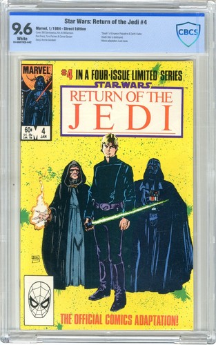 Star Wars: Return of the Jedi  #4  CBCS  9.6   NM+  White pgs  1/84  "Death" Emp