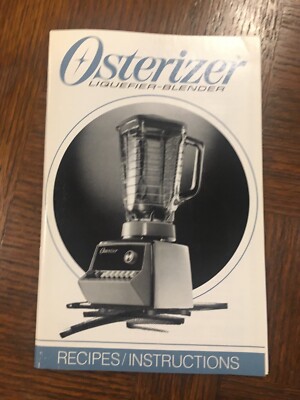 Vintage 1988 Osterizer Blender 35 Page Instruction & Recipe Booklet Manual