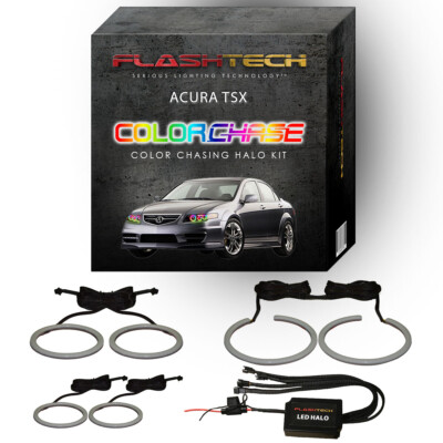 Dream Color Chasing Dynamic LED Halo Ring kit for 2004-2008 Acura TSX Headlights