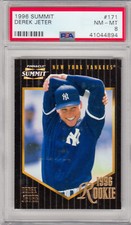 1996 Pinnacle Summit #171 Derek Jeter SS Black Borders SP 1996 Rookie PSA 8