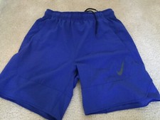 Men NIKE Training Flex Woven Shorts 8" Royal Blue Sz Med 848796-455