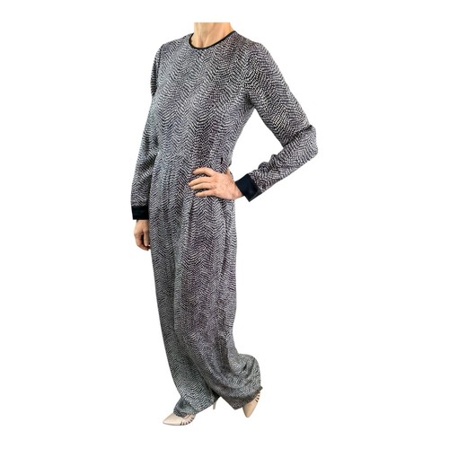 Max Mara Size 8 Aus/UK 40 IT 6 US Navy & White Alan Silk Twill Jumpsuit Designer - Picture 4 of 24