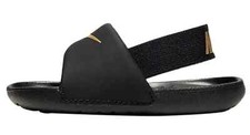 NIKE TODDLER SANDAL KAWA SLIDE TD BLACK / METALLIC GOLD BV1094 003