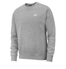 Nike Sportswear Club Fleece Sweatshirt Crewneck Dark Grey Mens Size M BV2662-063