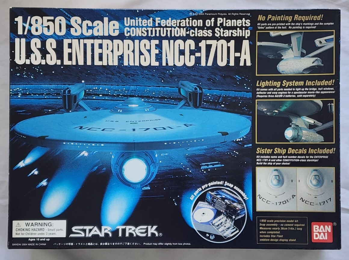 Bandai 1/850 Star Trek U.S.S. Enterprise NCC-1701-A Model Kit | eBay