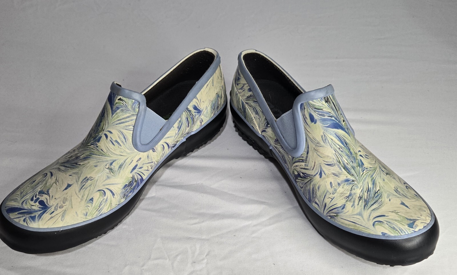 Bogs Bloom Women’s Size 7 Blue Marble Ankle Bootie Waterproof Pre-owned 