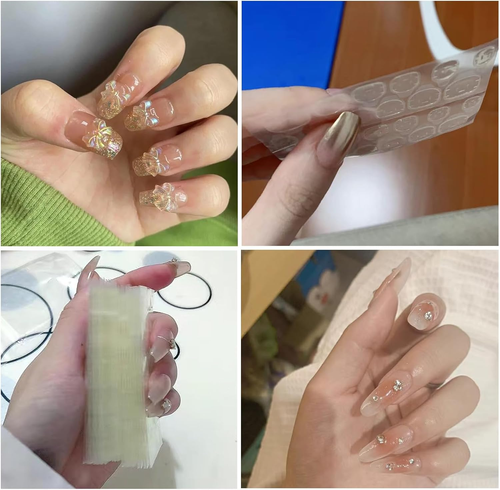1200 Pcs 50 Sheets Nail Adhesive Tabs Nail Glue Stickers for Press on Nails Adhe - Picture 6 of 12