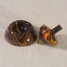 ANDY DAVIS, Glass Art Spinning Top & Base, Encore Run (?), #263C