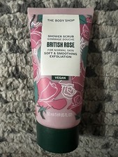 The Body Shop British Rose Shower Scrub 50ml New