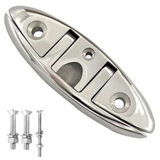 Boat Folding Cleat 6" Flip-up Heavy Dock Cleat Marine Grade 316 Stainless Steel