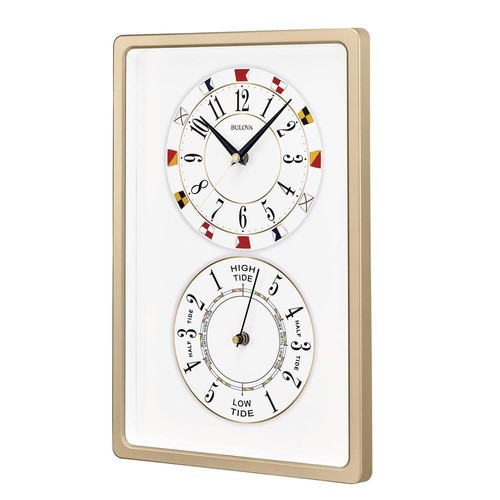 Bulova Rectangular Wall Clock 16.5 in X 11 in NonTicking with Tide