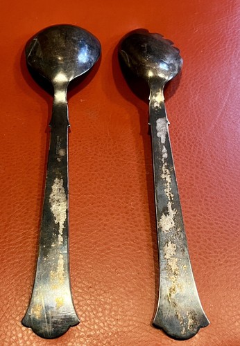 COHR Mid-Century Modern Sterling Silver Fork & Spoon Salad Servers - Picture 2 of 6