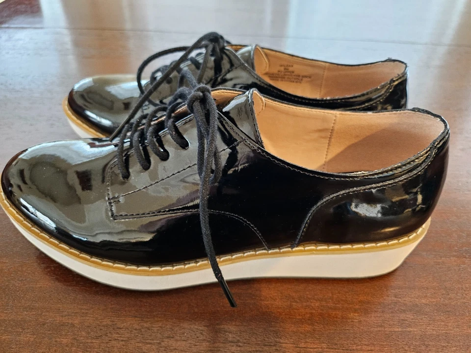 Steve Madden Raant Black Leather Shoes Women's Size 8 Runs Small - Изображение 3 из 4