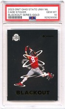 CADE STOVER RC 2023 ONIT OHIO STATE GOLD BLACKOUT SERIES ROOKIE PSA 10 GEM MINT