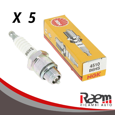 KIT 5 CANDELE NGK B6HS PIAGGIO CIAO SI 50 BRAVO BOXER GRILLO BOSS - Foto 8