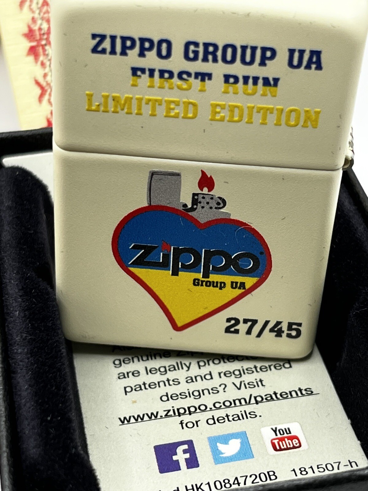 2016 UA Group First Run Zippo Lighter Ukraine 27/45 With Tape, Card