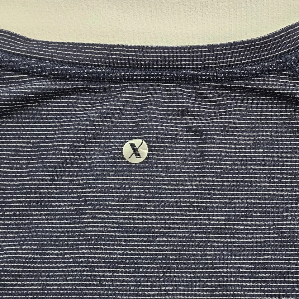 Camiseta Xersion Azul Rayas Manga Larga Mezcla Poliéster Rendimiento Para Mujer XL Foto 4 de 4