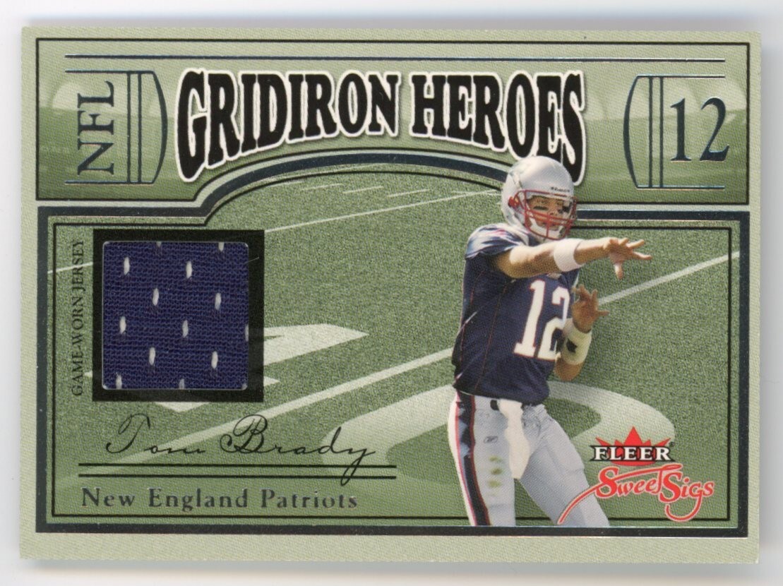 2004 Fleer Sweet Sigs Gridiron Heroes Jersey Tom Brady Silver /226