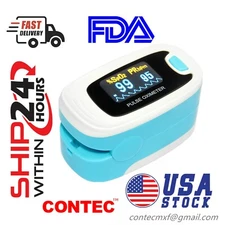 Fingertip Pulse Oximeter SPO2 Pulse Rate Blood Oxgen Meter OLED Battery Included