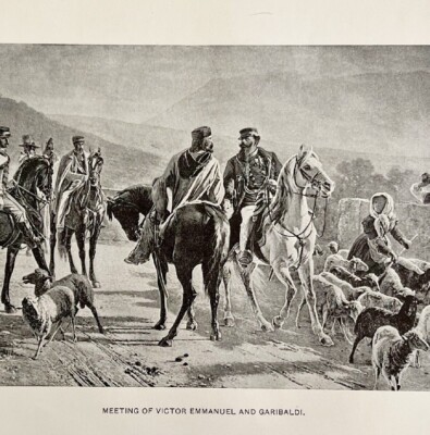 Meeting Of Victor Emmanuel And Garibaldi Typogravure Victorian 1894 DWP2A