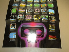 RARE Large  NES Nintendo Poster 1986 Features Donkey Kong Ice Climber Mario