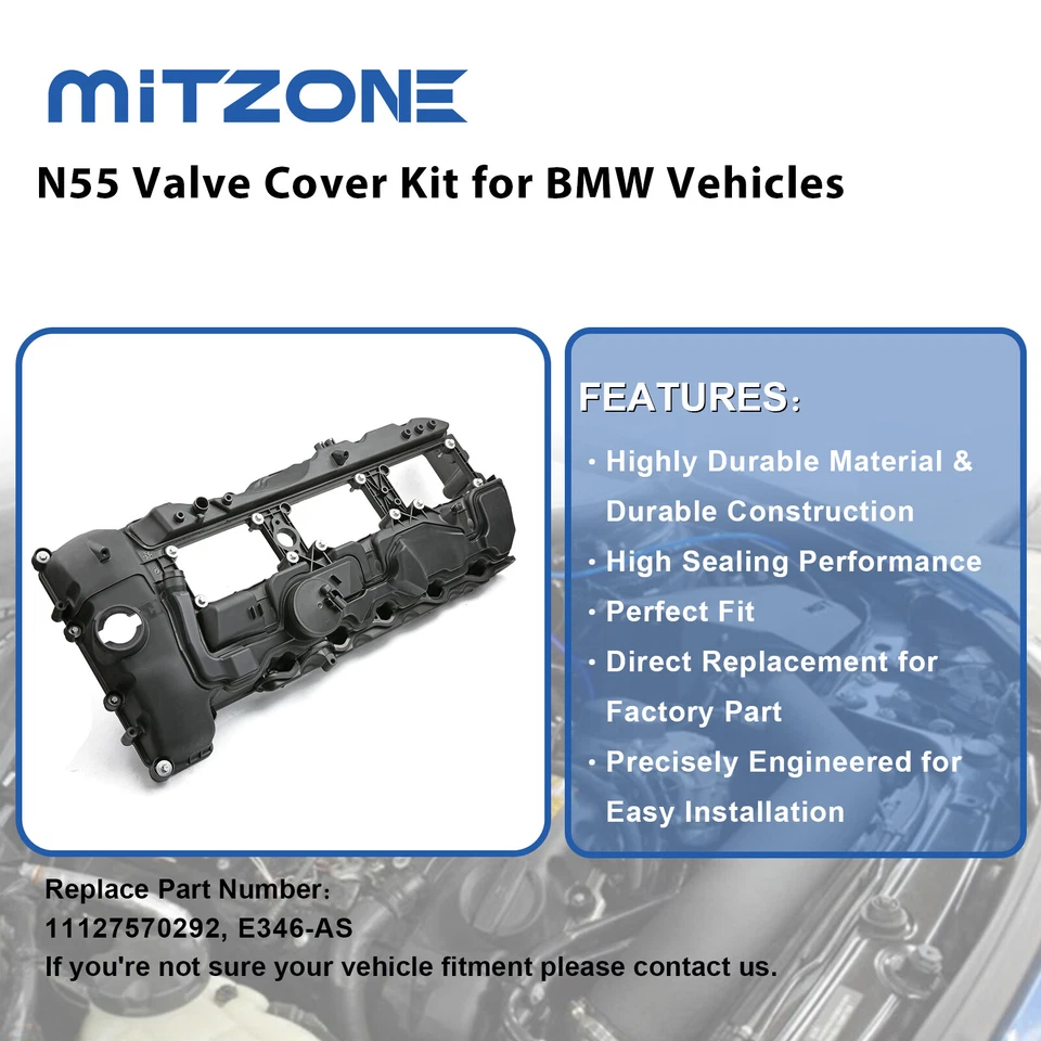 Cubierta de válvula con junta y tapa PARA BMW N55 135i 335i 535i 640i 740i X3 X5 X6 3,0L Foto 4 de 4