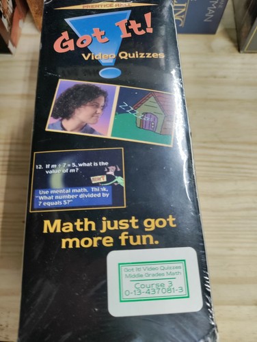 Middle Grades Math Course 2 Got It! Video Quizzes (VHS tapes) SEALED - Picture 4 of 7