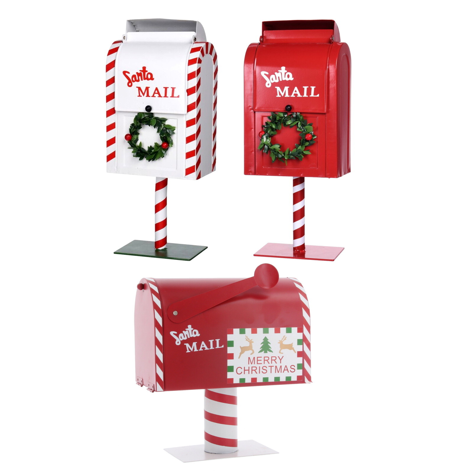 Christmas Mail Box Santa Post Letterbox Card Presents Gifts Xmas Decor ...