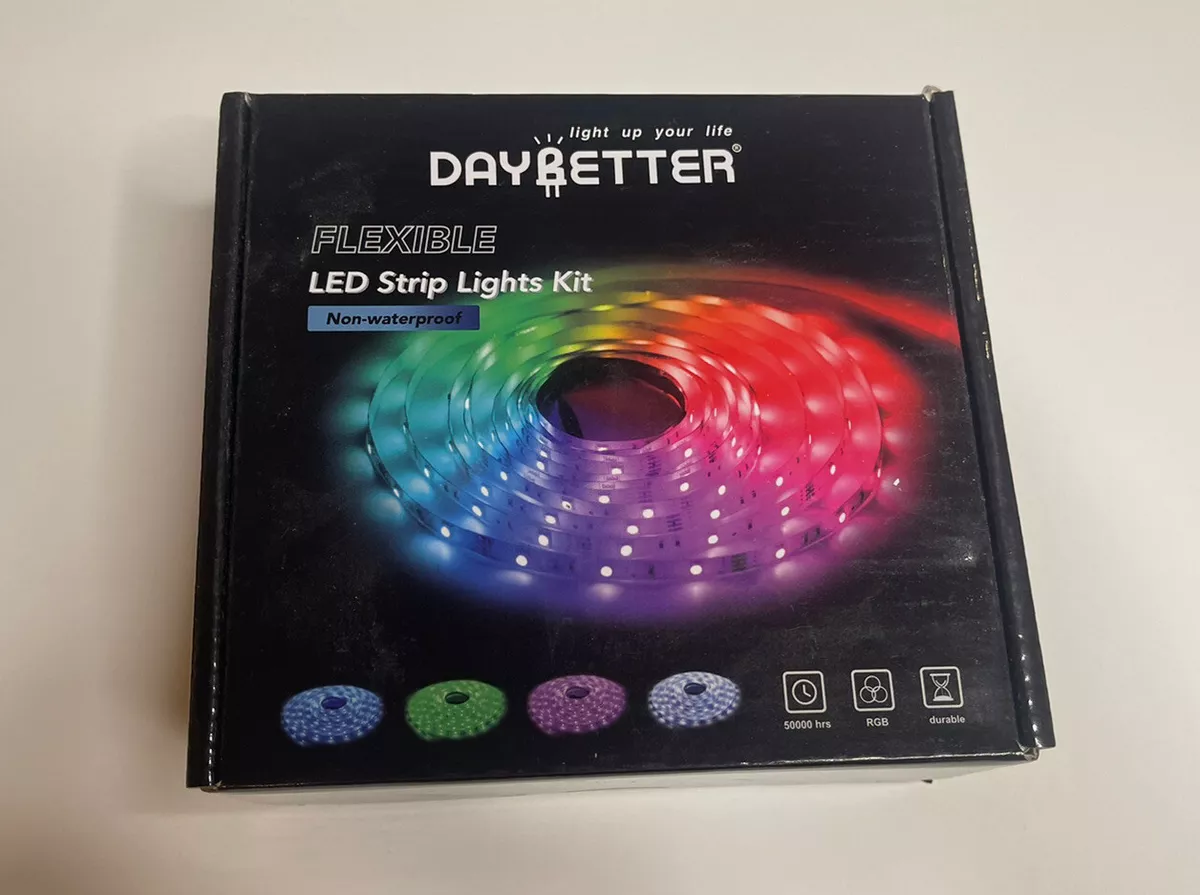 New in Box DAYBETTER Led Strip Lights Kit RGB Waterproof Remote