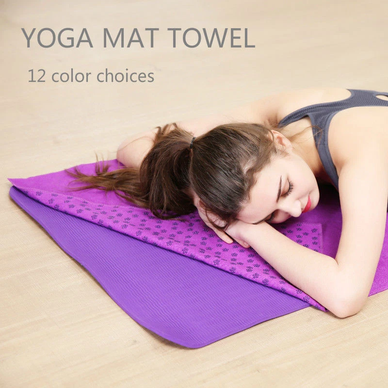 Pilates Yogamatte Handtuch Fitness Sport Training rutschfest Absorption Schwitz - Bild 4 von 4